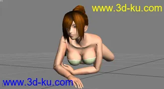 3D打印模型性感长发美少女的图片