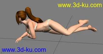 3D打印模型性感长发美少女的图片