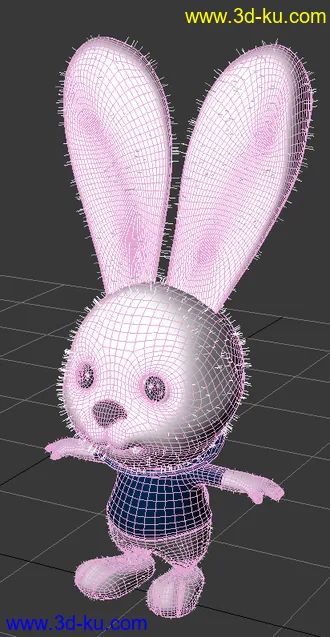 3D打印模型白兔子-玩具的图片