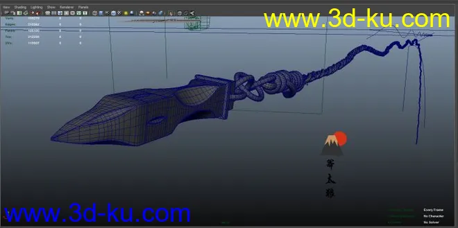 冷兵器暗器锥子 3DMax Maya Keyshot 模型的图片6