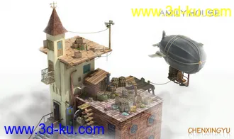 3D打印模型天空之城 场景 MAX格式的的图片