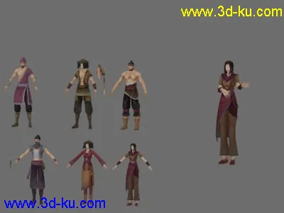 仙剑5外传龙套女角色模型带动画呈江湖帖图的图片1