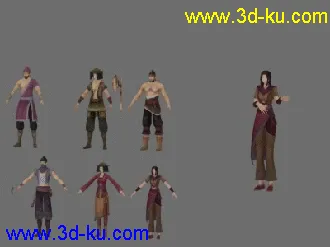 仙剑5外传龙套女角色模型带动画呈江湖帖图的图片