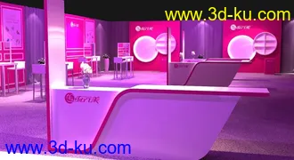 3D打印模型流行美概念购物区的图片