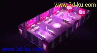 3D打印模型流行美概念购物区的图片