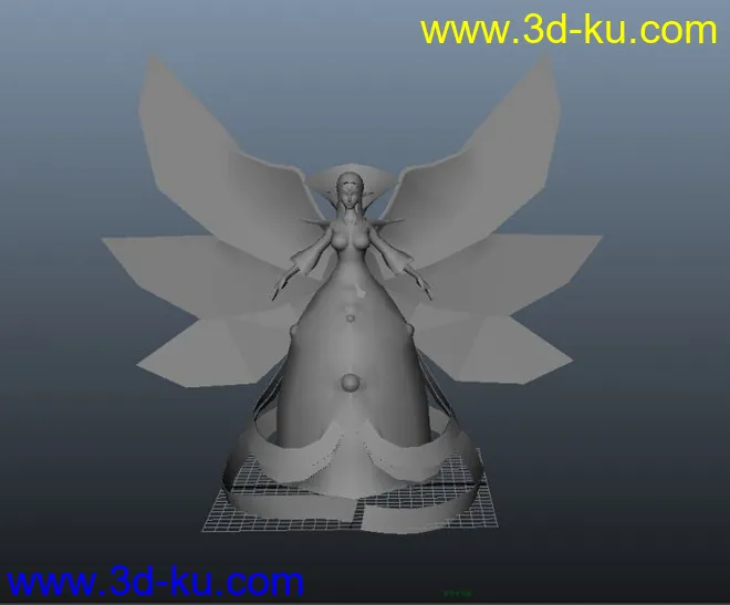 【雕像】六翼天使雕像，放在城镇中心非常好模型的图片1