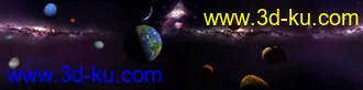 3D打印模型太阳系  星空 地球 带动画  分层渲染的图片