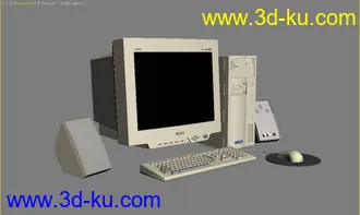 3D打印模型老式大驼背电脑的图片
