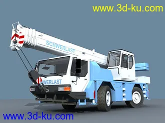 3D打印模型一辆起重车（带骨胳绑定）的图片