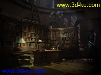 3D打印模型神秘书房场景的图片