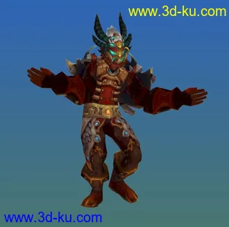魔兽模型赋动作呈红金刚帖图的图片