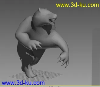3D打印模型北极熊的32套动作，带绑定，欢迎大家一起学习一起交流的图片