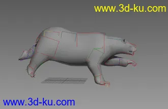 3D打印模型北极熊的32套动作，带绑定，欢迎大家一起学习一起交流的图片