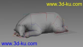 3D打印模型北极熊的32套动作，带绑定，欢迎大家一起学习一起交流的图片