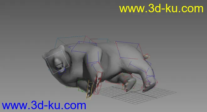 北极熊的32套动作，带绑定，欢迎大家一起学习一起交流模型的图片5