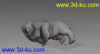 3D打印模型北极熊的32套动作，带绑定，欢迎大家一起学习一起交流的图片