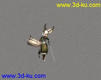3D打印模型非常萌的剑灵萝莉舞剑，动作很流畅的图片