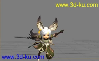 3D打印模型非常萌的剑灵萝莉舞剑，动作很流畅的图片