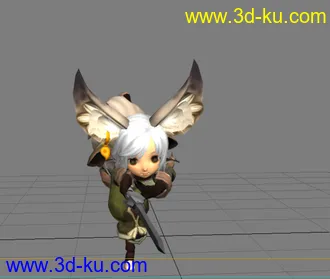 3D打印模型非常萌的剑灵萝莉舞剑，动作很流畅的图片