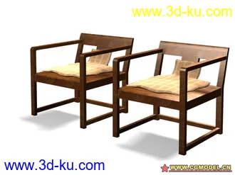3D打印模型一对中式椅子的图片