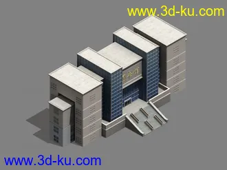 3D打印模型现代写实建筑 图书馆的图片