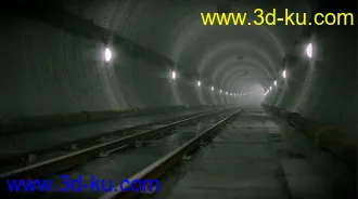 blender写实地铁隧道模型的图片