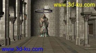 3D打印模型教堂  注意：内部也有场景，可以从两侧门进入的图片