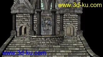 3D打印模型教堂  注意：内部也有场景，可以从两侧门进入的图片