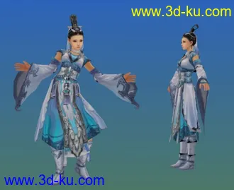剑三 纯阳女模型带动作呈玄美帖图的图片
