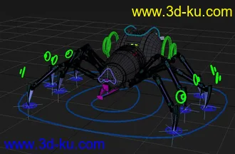 3D打印模型机械蜘蛛-简单绑定，适合初学者研究的图片