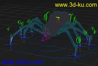 3D打印模型机械蜘蛛-简单绑定，适合初学者研究的图片