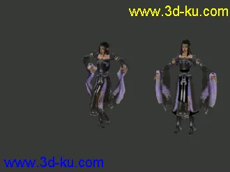 剑三 万花女模型带动作呈仙美帖图的图片