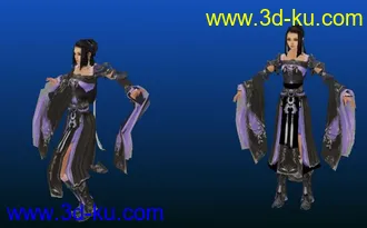 剑三 万花女模型带动作呈仙美帖图的图片