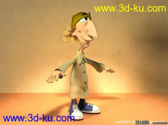 3D打印模型Q版的卡通人物老人的图片