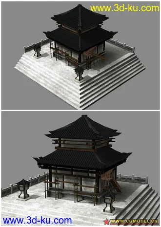 3D打印模型[原创分享]古建全贴图MAX MAYA文件都有的图片