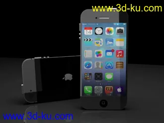 iphone手机模型材质渲染的图片