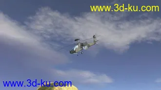 3D打印模型直升飞机带镜头动画完美的图片