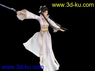 3D打印模型陆雪棋舞剑(包含动画)的图片