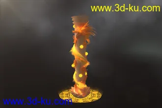 3D打印模型一根龙柱的图片