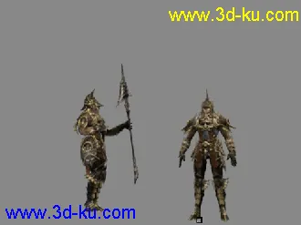 游戏模型带动作呈武士帖图的图片