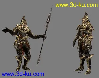 游戏模型带动作呈武士帖图的图片