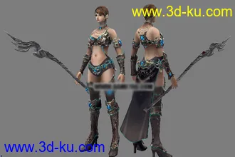 SUN史上全套五大男女主角人物3D模型的图片