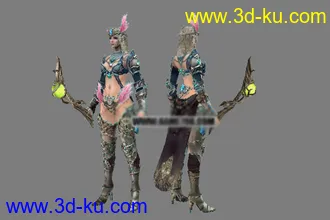 SUN史上全套五大男女主角人物3D模型的图片