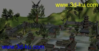 古代繁华的河阳城3D场景模型的图片