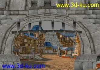 游戏场景经典网游《魔兽世界》暴风城场景3D模型的图片