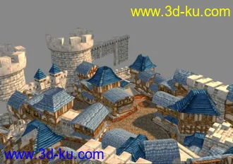 游戏场景经典网游《魔兽世界》暴风城场景3D模型的图片