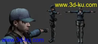 3D打印模型生化危机主要人物克里斯吉尔夏娃BOSS机枪男等3D模的图片
