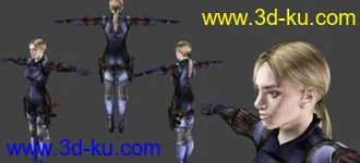 3D打印模型生化危机主要人物克里斯吉尔夏娃BOSS机枪男等3D模的图片
