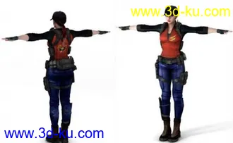 3D打印模型生化危机主要人物克里斯吉尔夏娃BOSS机枪男等3D模的图片