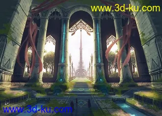唯美次世代场景模型，游戏场景，犹如神殿一般！的图片